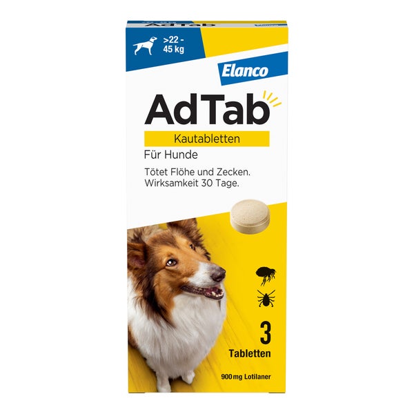 AdTab 900 mg Kautabletten Hunde >22-45 kg 3 St