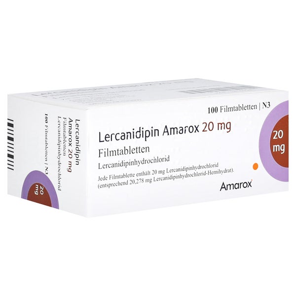 Lercanidipin Amarox 20 Mg Filmtabletten 100 St
