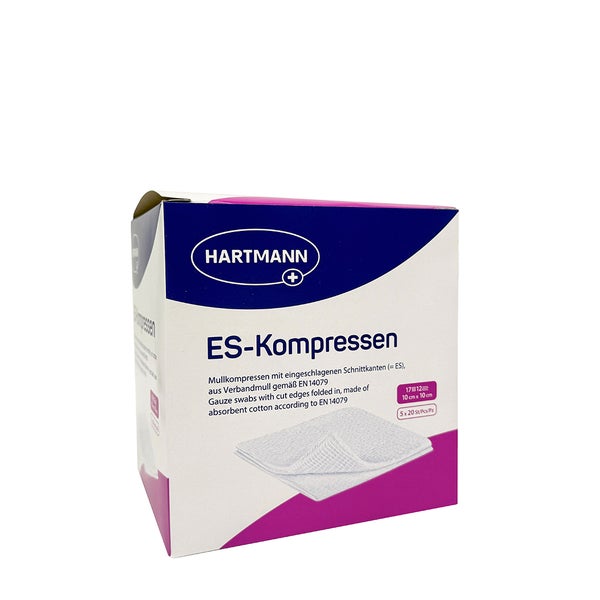 Es-kompressen Steril 10x10 Cm 12fach Großpackung 5X20 St
