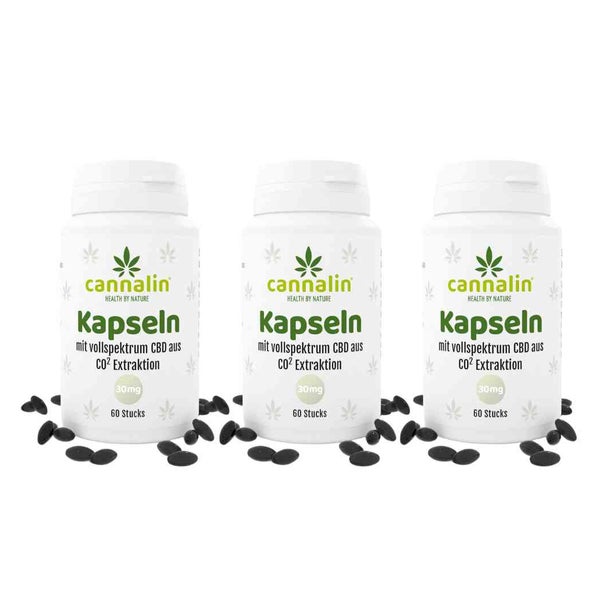Cannalin - CBD Kapseln 30 mg - 3x60 Stück 3x60 St