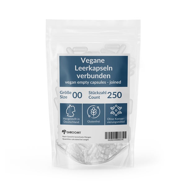 SHROOMY Leerkapseln Größe 00 verbunden 250 St