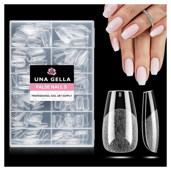Nageltips Gelnägel 216 Stück 12 Größen Soft Gel Acryl Kurze 1 St