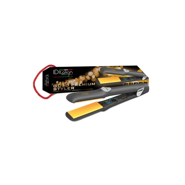 ITALIAN DESIGN ELEKTROGERÄTE PROFESSIONELLES GLÄTTEISEN GOLD PREMIUM STYLER