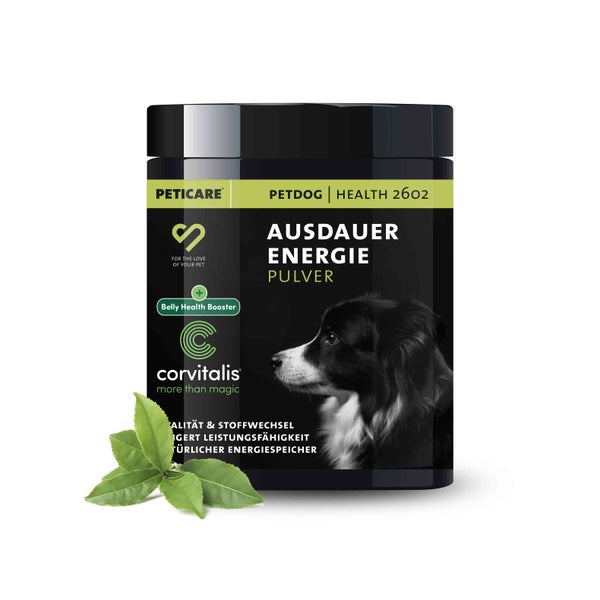Peticare Ergänzungsfutter Pulver für sportliche Hunde, für Ausdauer & Vitalität 125 g