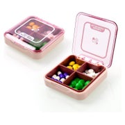 Pillendose Klein Tablettenbox 7 Tage 4 Fächer BPA Frei Dunke 1 St