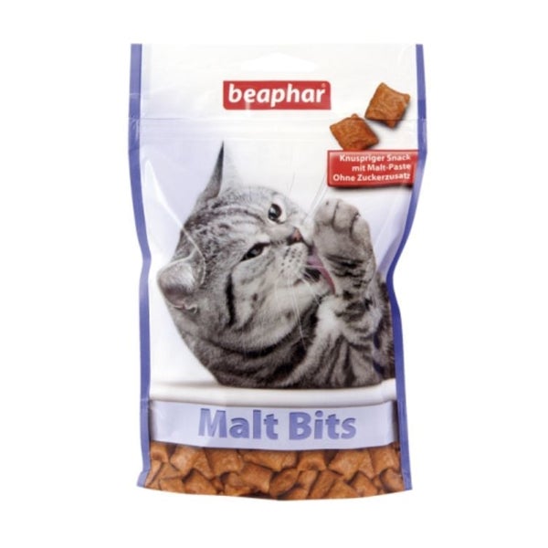 BEAPHAR Malt Bits, Katzensnack gegen Haarballen, 0,15 kg