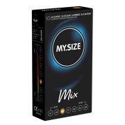 Produktabbildung: «53mm MIX» Kondome: 10er Pack, glatt, gerippt, aromatisiert (10 Kondome) 10 St