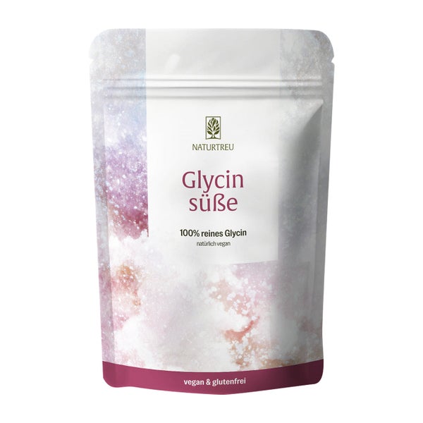 Glycin ohne Zusätze - Süßstoff- und Zuckerersatz mit Aminosäure Glycin - 500 g veganes Pulver - GLYCINSÜßE - NATURTREU® 500 g