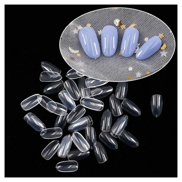Falsche Nägel Acryl Kurz Oval 500 Stück 10 Größen Klar 1 St