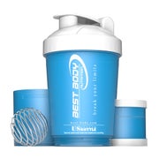 Eiweiß Shaker USBottle - blau/weiß - Design Best Body Nutrition - Stück