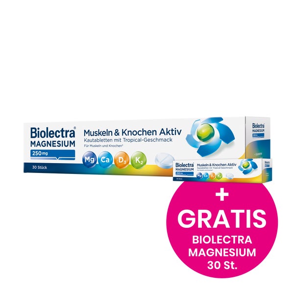 Biolectra Magnesium 250 Mg Muskeln & Knochen aktiv 30 St