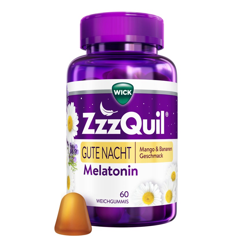 WICK ZzzQuil® Gute Nacht Mango & Banane Melatonin 60 St