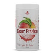 PEAK Clear Protein - 450g - Geschmack White Tea Peach I 15 Portionen I klares Whey Protein Isolat + bioaktive Kollagenpeptide I BODYBALANCE I fruchtiger, erfrischender Geschmack I zuckerfrei 450 g