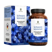 Produktabbildung: Schwarzkümmelöl 1000 mg hochdosiert aus Ägypten mit Vitamin E - SCHWARZKÜMMEL - 120 vegane Gelkapseln - NATURTREU® 120 St