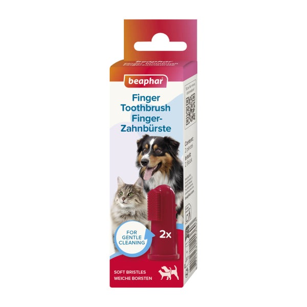 Beaphar Fingerzahnbürste für Hunde und Katzen - 2 Stück 1 St