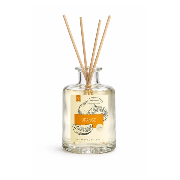 Traumduft Mikado Raumduftflakon Orange mit Peddigrohr Stäben 180 ml