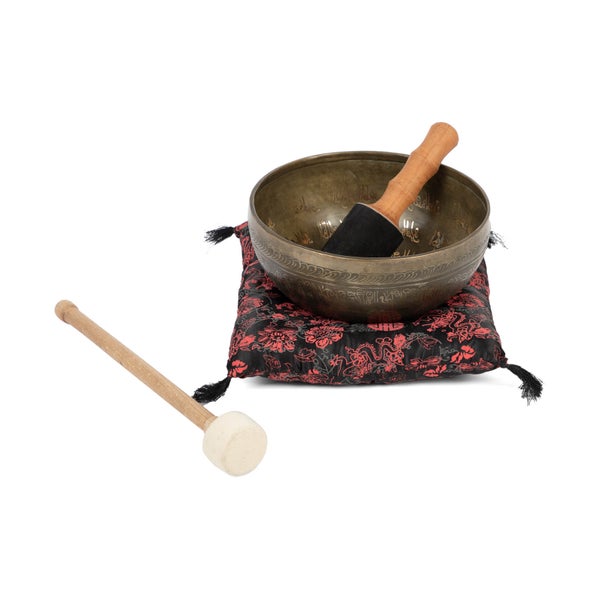 bodhi Tibetische Klangschale mit BLUME DES LEBENS Gravur 1 St