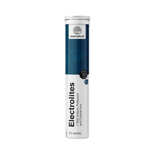 HealthyWorld Elektrolyte – Brausetabletten mit Schwarzer-Johannisbeere-Geschmack 20 St