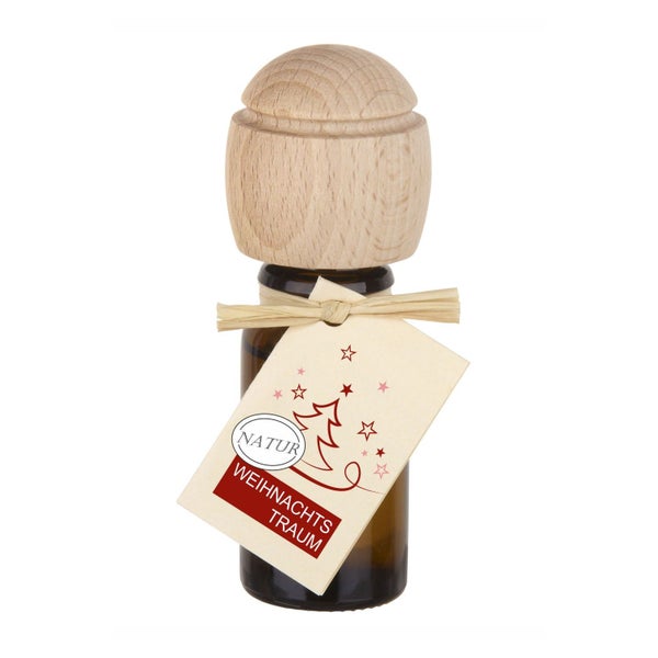 Traumduft Piccolino Weihnachtstraum Duftöl – Handgefertigt, ätherische Öle, Buchenholzverschluss 10 ml