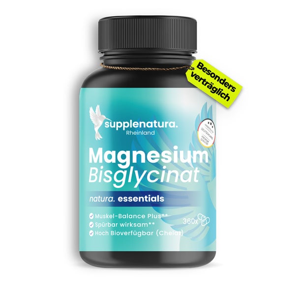 Magnesium Kapseln Vegan - Magnesium Bisglycinat -360 St 360 St