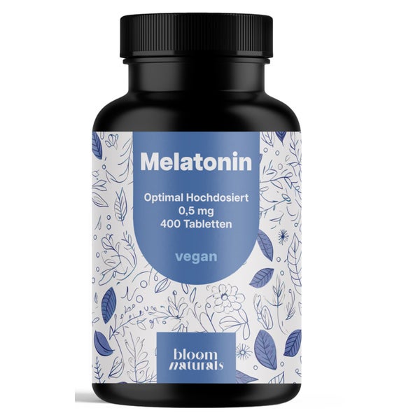 Melatonin 0,5 mg - 400 Tabletten - Bloom Naturals 400 St