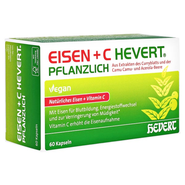 Eisen+c Hevert Pflanzlich Kapseln 60 St