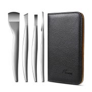 FVION Pediküre Messer Set - 4-teilig, Edelstahl, Hornhautentferner & Fußpflege