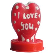 Scherzkondom «Herz - I Love You»: Leuchteffekt, romantisch (1 Stück) 1 St