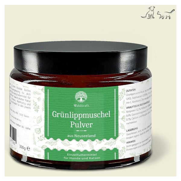 Grünlippmuschelpulver - Vollfett 3% - Tiegel 300g 1 St