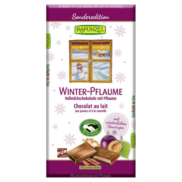 Rapunzel - Winter-Pflaume Vollmilchschokolade