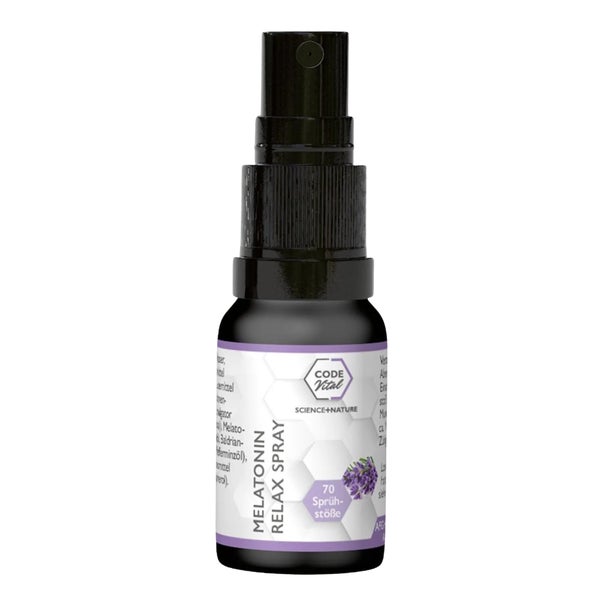 CODE Vital Melatonin Relax Spray - Lavendel- Baldrian für erholsamen SCHLAF 10 ml