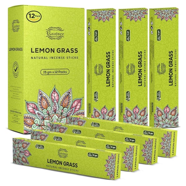 Räucherstäbchen Zitronengras Aromatherapie 12x15g Gelb (Lemo 1 St