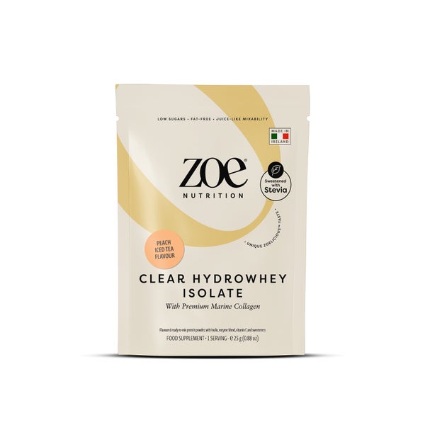 zoe Clear Hydrowhey, 25 g, Peach Iced Tea 25 g