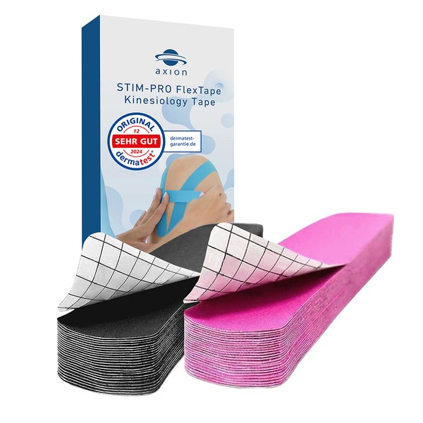 axion® Precut Kinesiologie Tape schwarz, pink 50 St