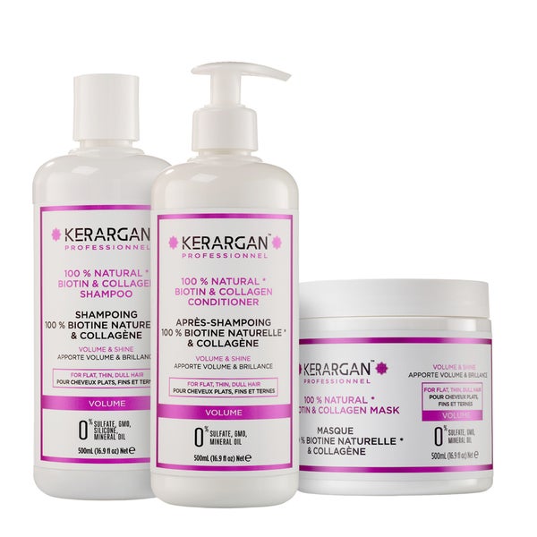 Kerargan - Volumen-Trio mit Biotin & Kollagen 1500 ml