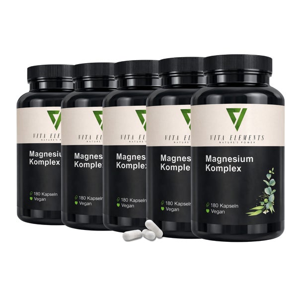 Vita Elements Magnesium Komplex Kapseln 5 x 180 St