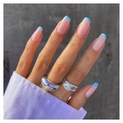 Falsche Nägel Acryl kurz quadratisch französisch 24Pcs Himme 1 St