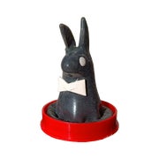 Scherzkondom «Schwarzer Hase» – Handbemalt, Party-Geschenk (1 Stück) 1 St