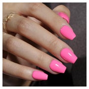 Künstliche Nägel Kurz Sarg Ballerina Rosa Neon Kleber Set He 1 St