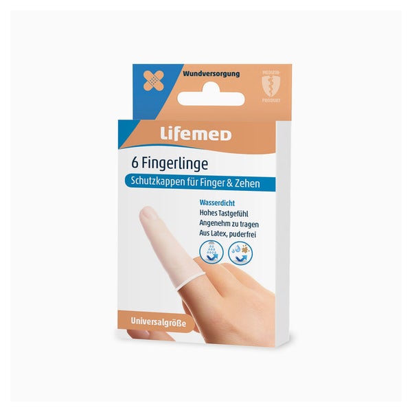 Lifemed Fingerlinge 12x2cm Transpa.universalg.clas 6 St