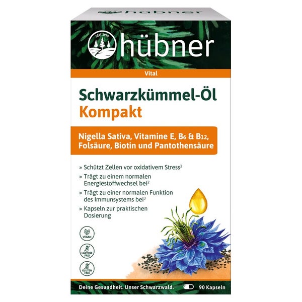 Hübner Schwarzkümmel Öl Kapseln 90+15 Sondergröße 85 g
