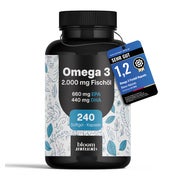Produktabbildung: Omega 3 Fischöl - 240 Softgel-Kapseln - Bloom Naturals 240 St