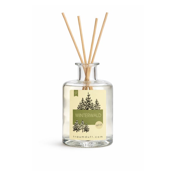 Traumduft Mikado Raumduftflakon Winterwald mit Peddigrohr Stäben 180 ml