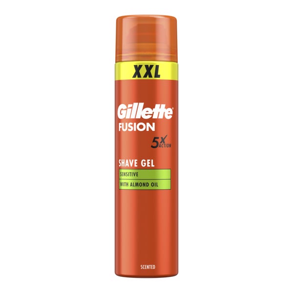 Multipack 3x Gillette Fusion Rasiergel für Männer, mit Mandelöl, für empfindliche Haut, 240ml 1 St