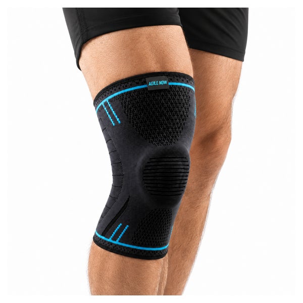 AGILE NOW Kniebandage Basic Plus Blau M 1 St