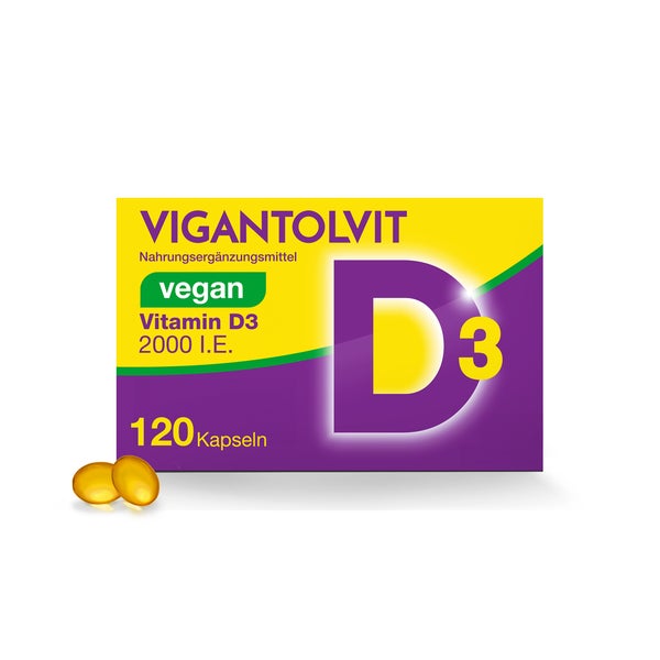 Vitamin D3 2000 I.E. VIGANTOLVIT Weichkapseln Vegan 120 St