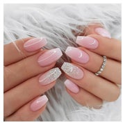 Künstlicher Nagel 24 Stück Acryl Eckig French Full Cover Ros 1 St