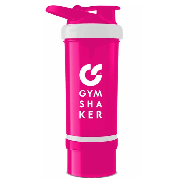 GYMSHAKER Protein Shaker mit Pulverfach Pink 1 St