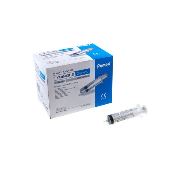 Romed Einmalspritzen, 3-teilig, steril, 50 ml 25 St