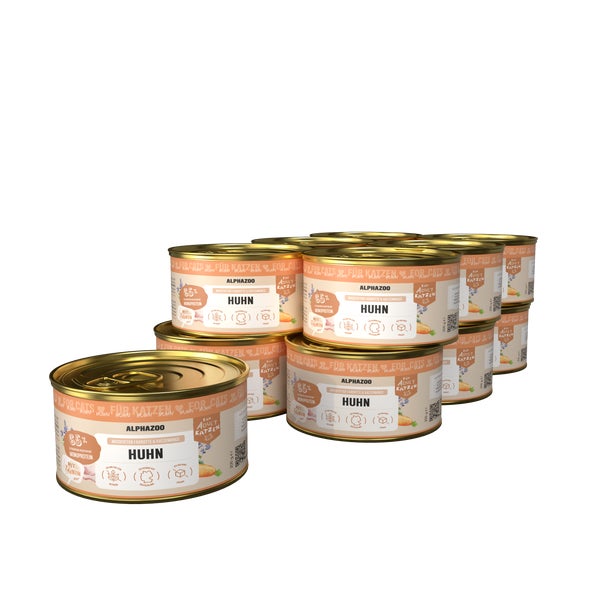 Monoprotein Huhn Nassfutter für Katze 12er 2400 g